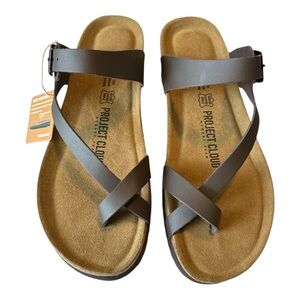 Project Cloud Lian Genuine Leather Cork Footbed Sandals – Size 9 – New